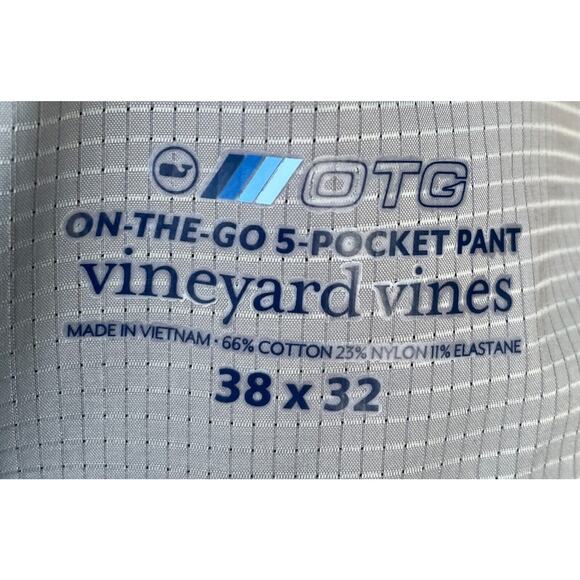 VINEYARD VINES Golf Pants Performance On The Go 5 Pockets Men Green SIZE 38 x 32 - Picture 6 of 8